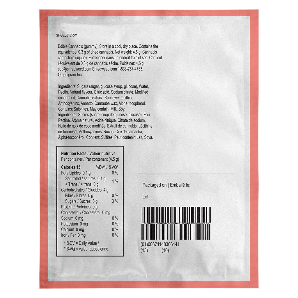Gélifiés Superberry Lemonade MAX10 Paquet party de 100 THC