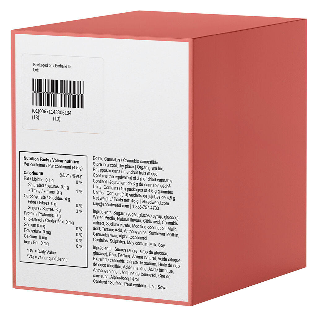 Gélifiés Superberry Lemonade MAX10 Paquet party de 100 THC