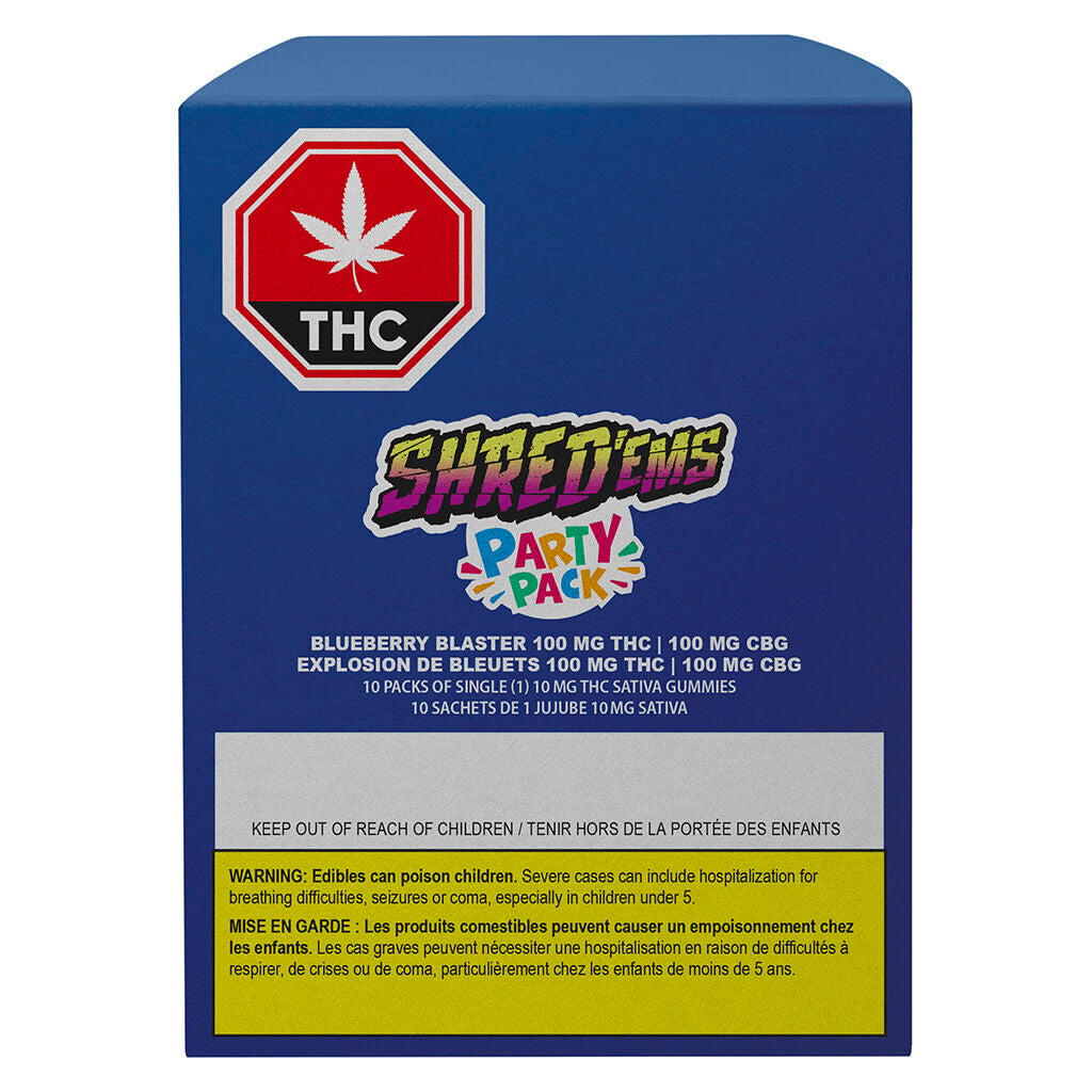 Blueberry Blaster Max10 Party Pack 100 THC:CBG Gummies - 