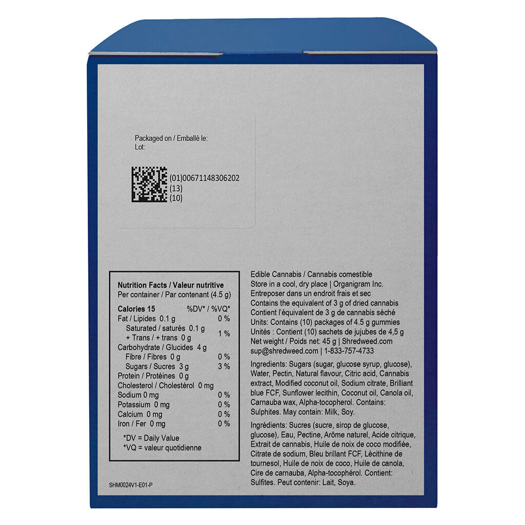 Blueberry Blaster Max10 Party Pack 100 THC:CBG Gummies - 