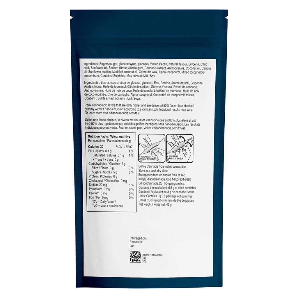 Red Razz Chiller Multi-pack 50 THC:CBD Gummies - 