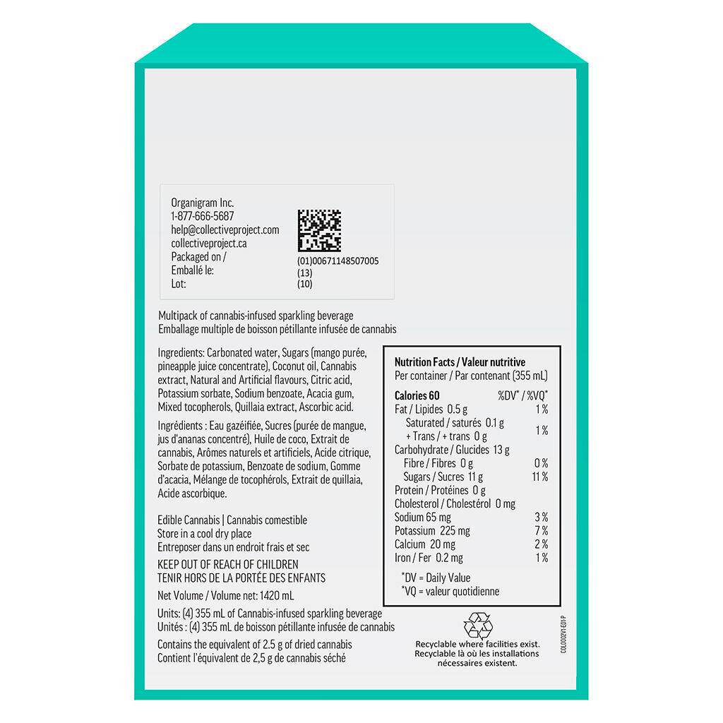 Island Time (Mango Pineapple & Coconut) Sparkling Juice - 