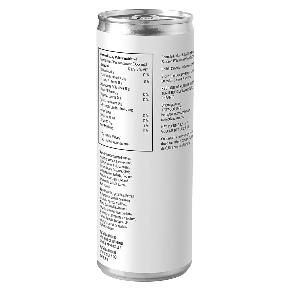 CBG Raspberry & Lime Sparkling Botanical Water - 