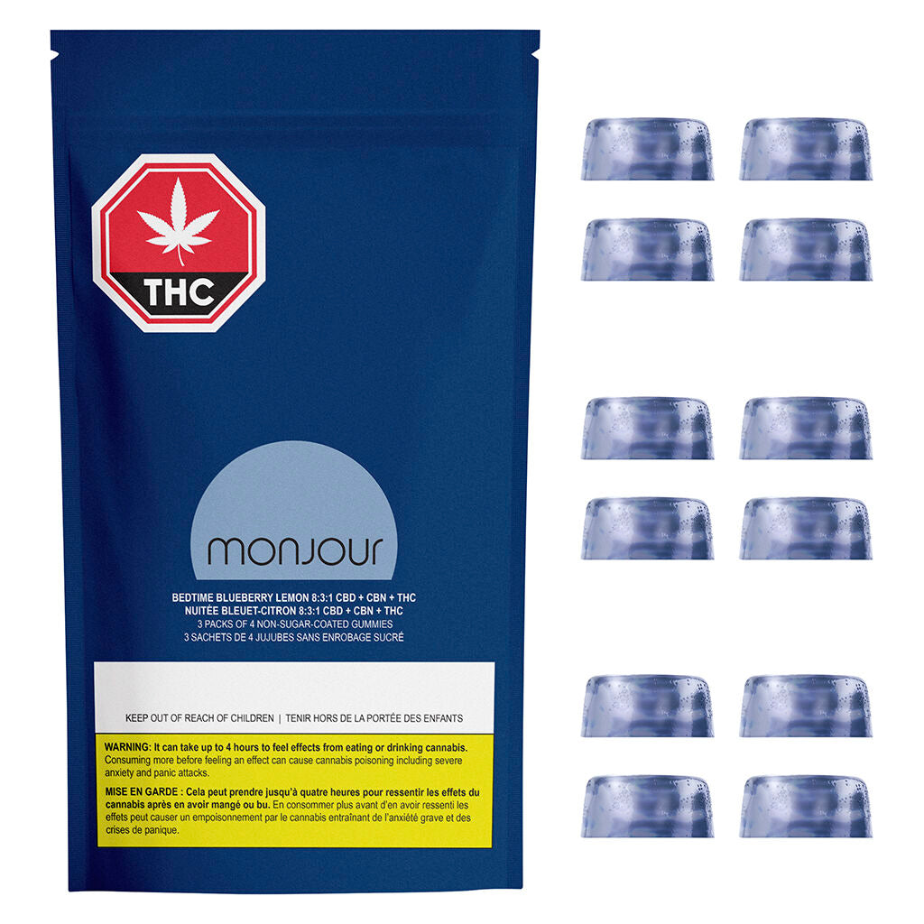 Bedtime Blueberry Lemon Multi-pack CBD:CBN:THC Gummies - 