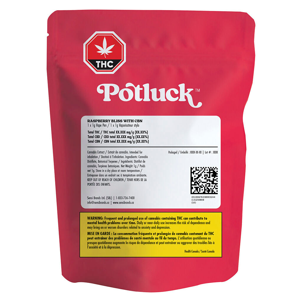 Razzberry Bliss CBN Disposable Vape - 
