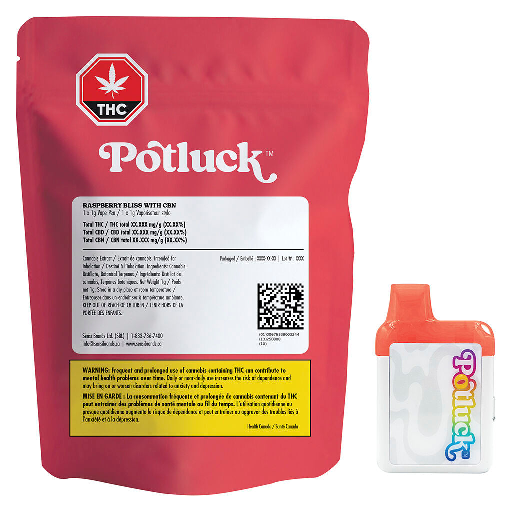 Razzberry Bliss CBN Disposable Vape - 