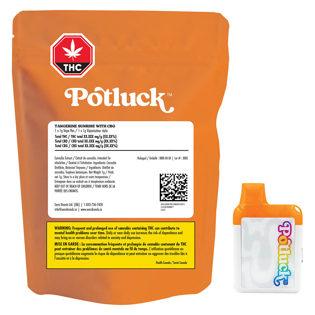 Tangerine Sunrise CBG Disposable Vape - 