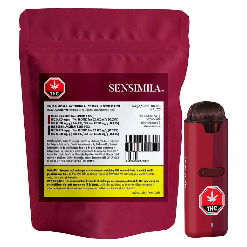 Liquid Diamond & Live Rosin Dual Chamber Disposable Vape - 