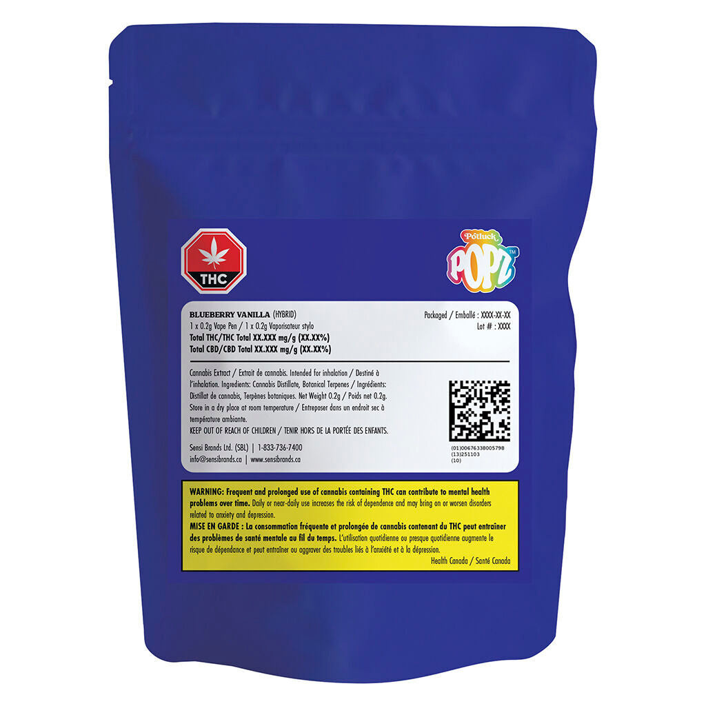 Blueberry Vanilla Vape Popz - 