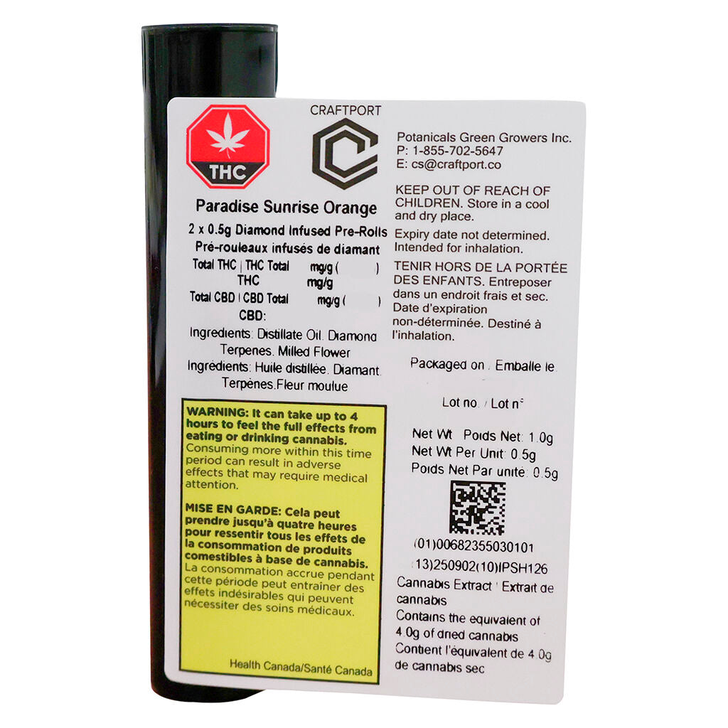 Paradise Sunrise Orange Diamond Infused Pre-Roll - 