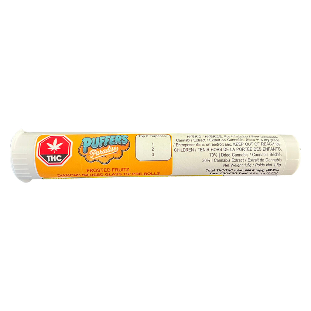 Frosted Fruitz Diamond Infused Glass Tip Pre-Roll - 