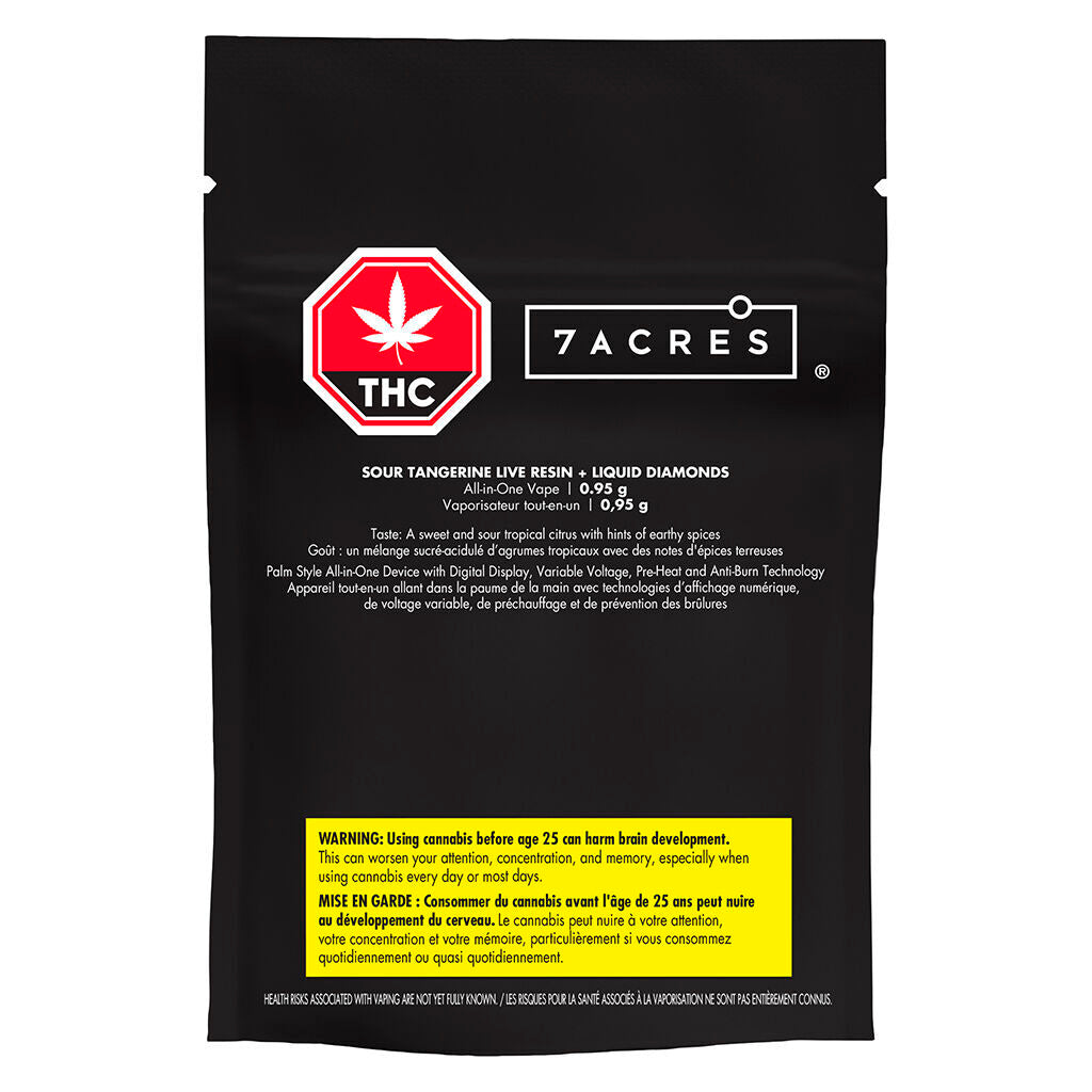 Sour Tangerine Live Resin + Liquid Diamonds AIO - 