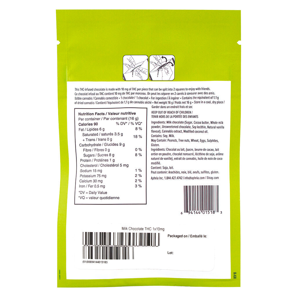 THC Solid Milk Chocolate