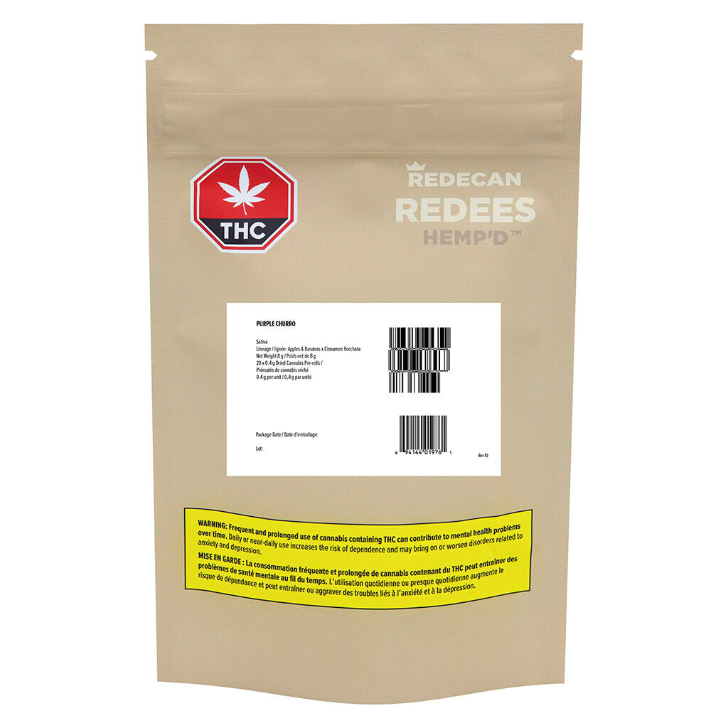 Purple Churro Redees Hemp'd Pre-Roll - 