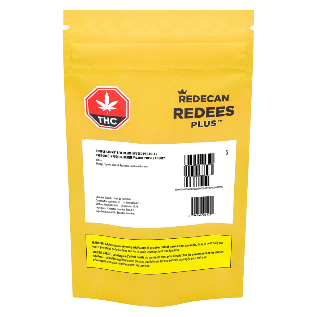 Purple Churr* Redees PLUS Live Resin Infused Pre-Roll - 