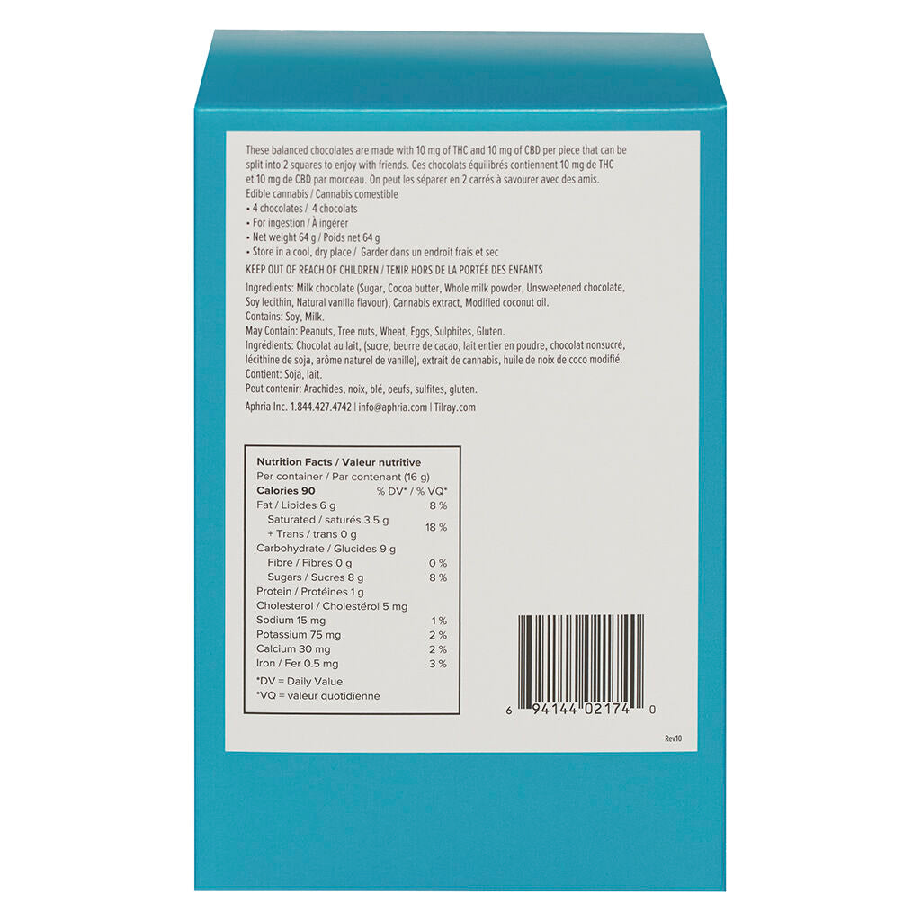 Emballage multiple de chocolat au lait équilibré