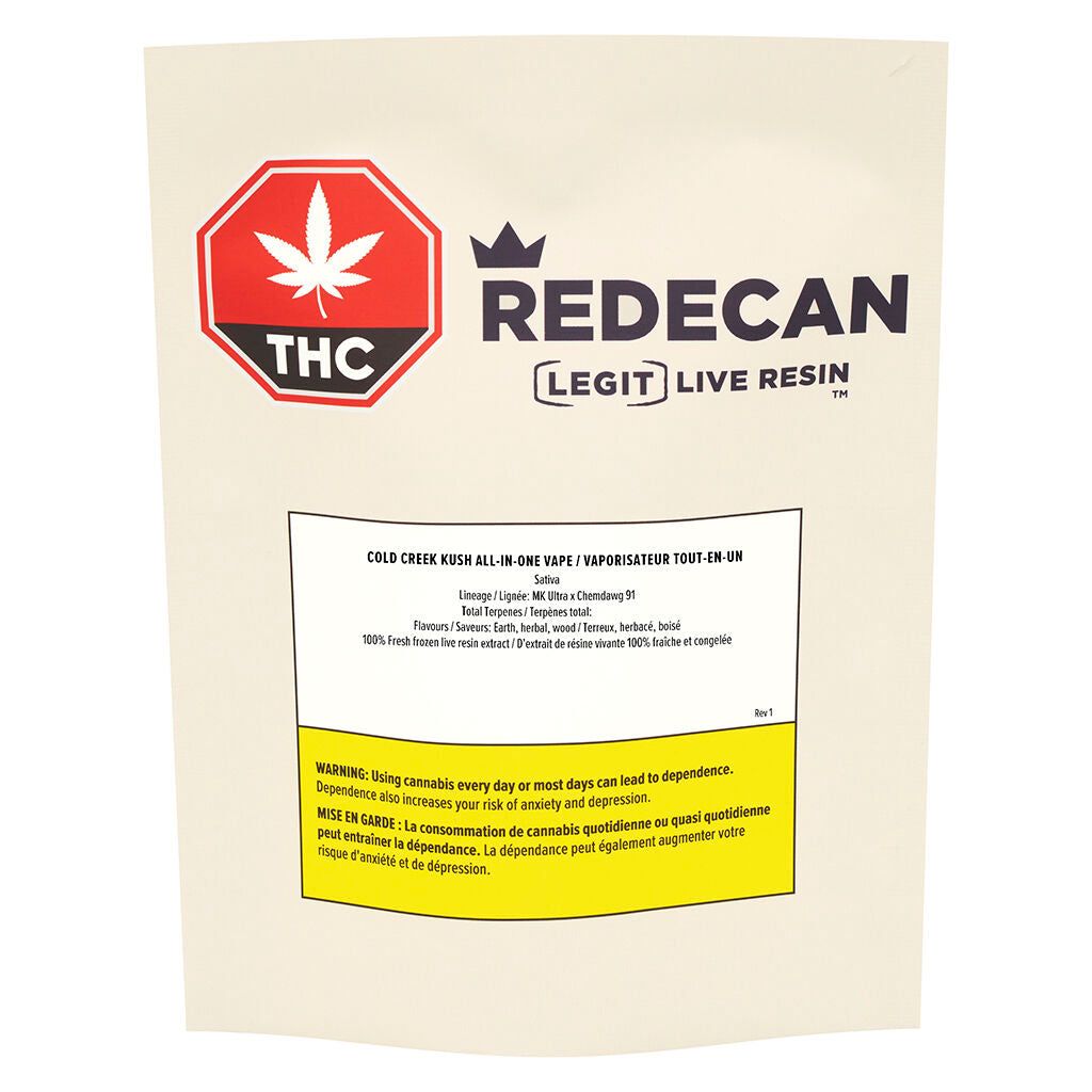 Legit Live Resin Cold Creek Kush All-In-One Vape - 