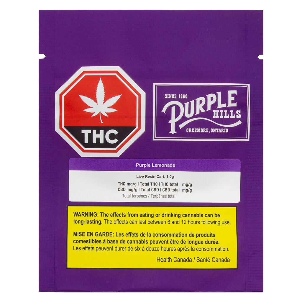 Purple Lemonade Live Resin 510 Thread Cartridge - 