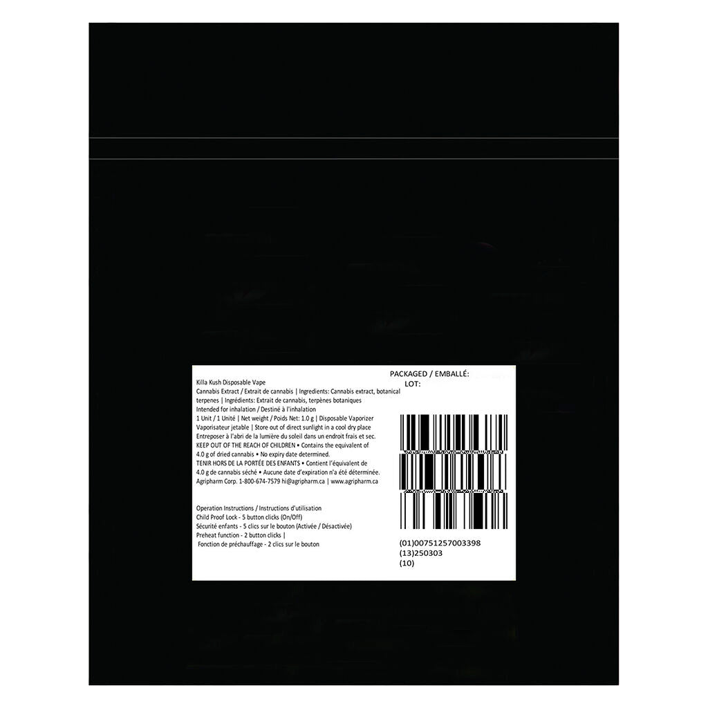 Killa Kush Disposable Vape - 