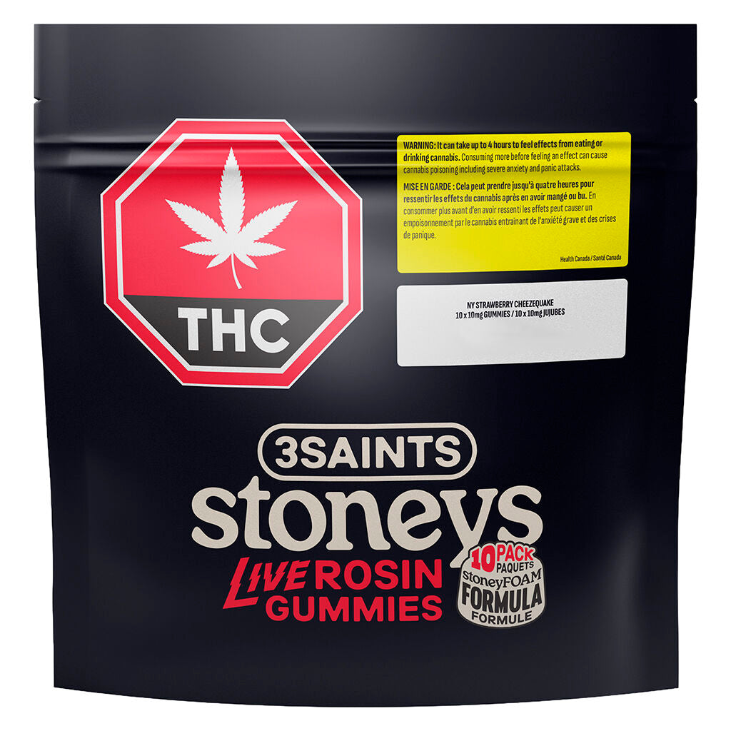 Stoneys - NY Strawberry Cheezequake Live Rosin Gummies - 