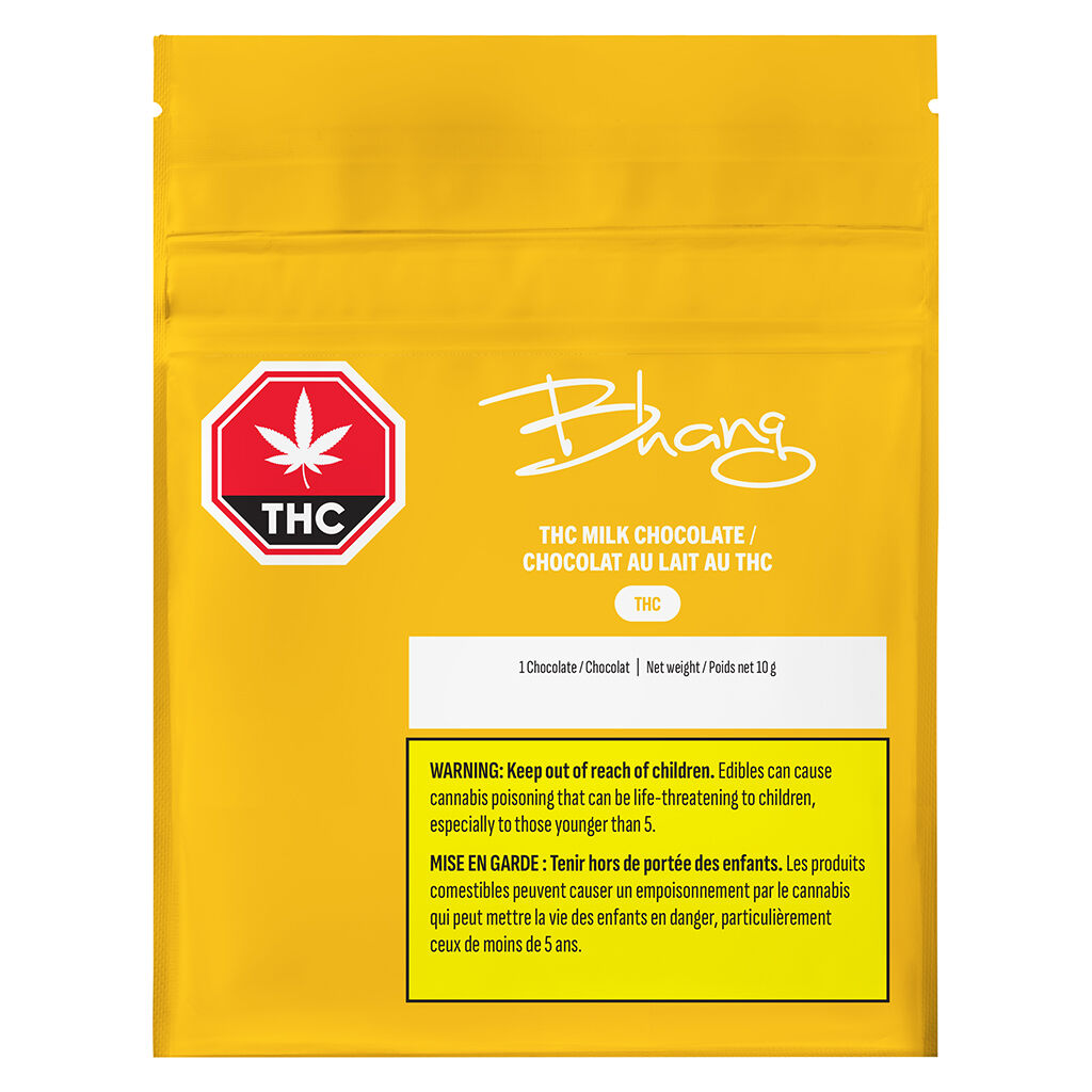 Tablette de chocolat au lait THC