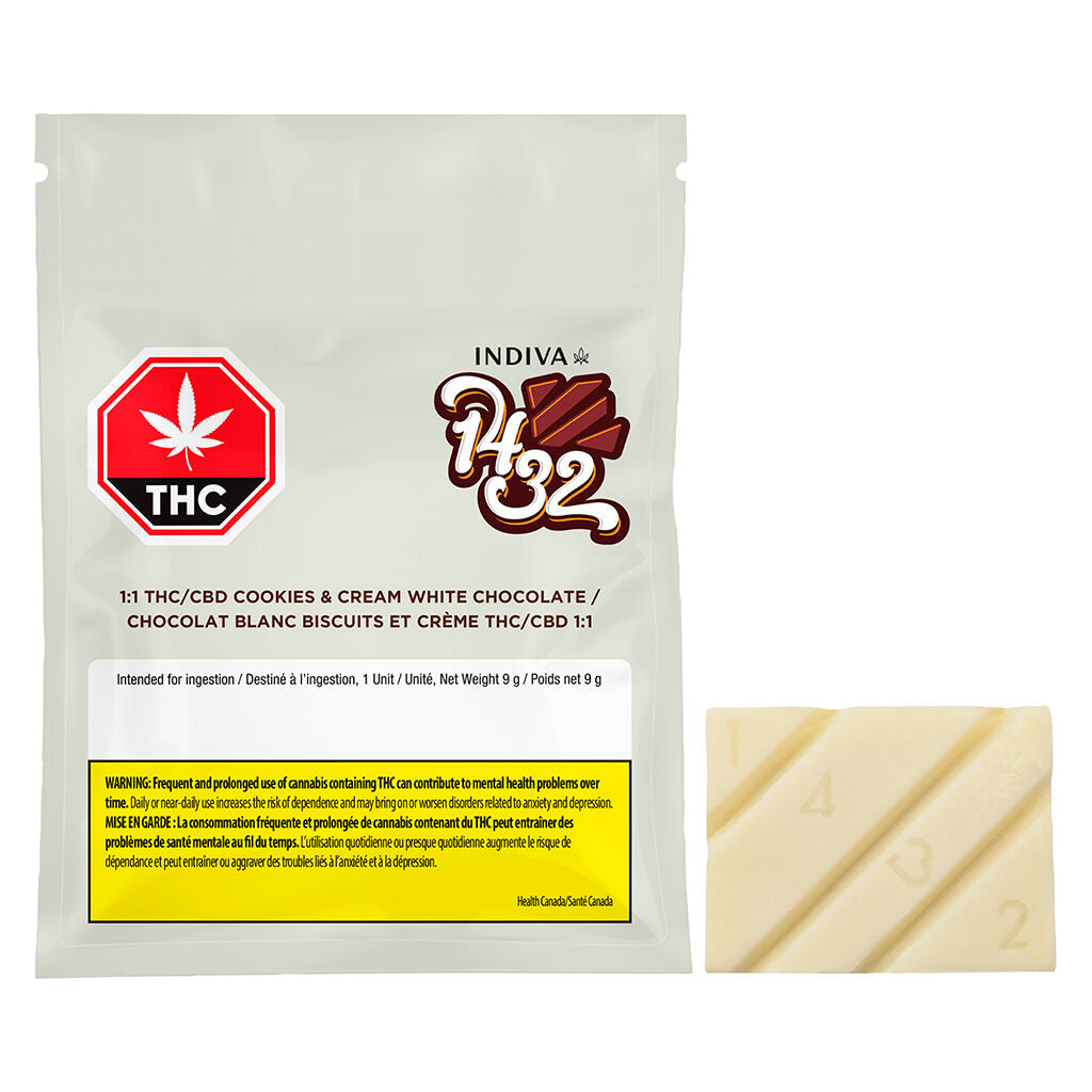 1:1 THC/CBD Cookies & Cream White Chocolate - 