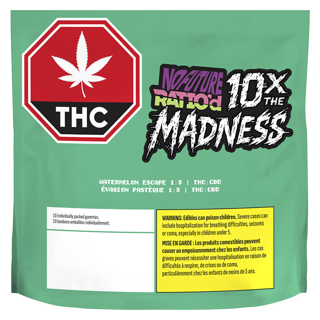 10X the Madness: Ratio'd Watermelon Escape 1:3 THC/CBD - 