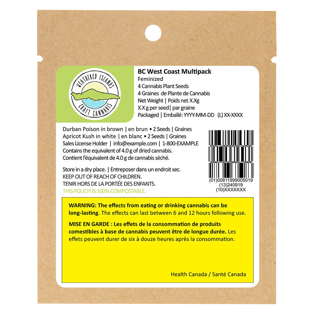 BC West Coast Feminized Seed Multi Pack - 