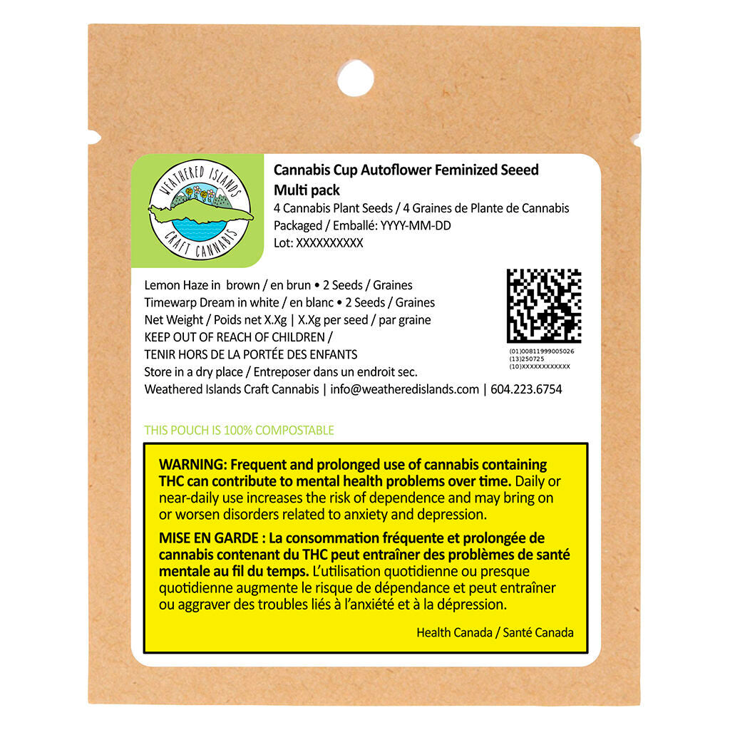 Cannabis Cup Autoflower Feminized Seed Multi pack