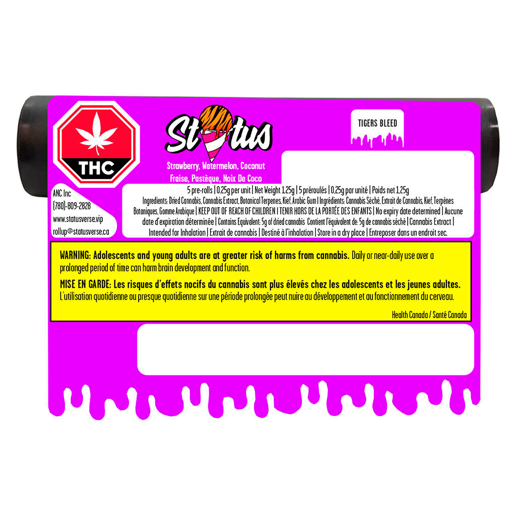 Tigers Bleed Liquid Diamond Infused Kief Coated Pre-Roll - 