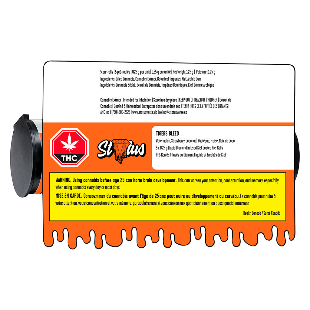 Tigers Bleed Liquid Diamond Infused Kief Coated Pre-Roll - 