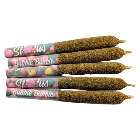 Photo Bubble Bubble Liquid Diamond Infused Kief Coated Pre-Roll