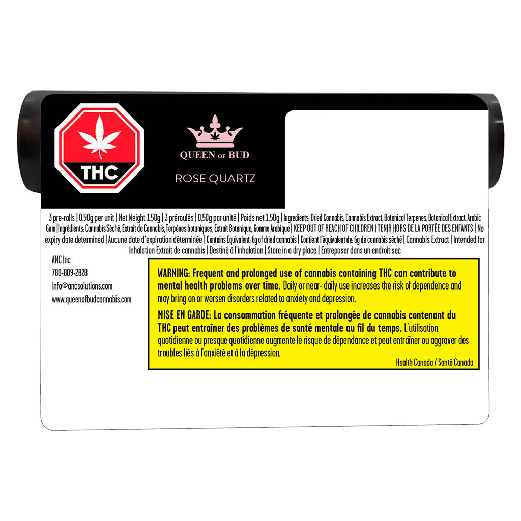 Rose Quartz Infused Rose Diamond Coated Pre-Roll - 