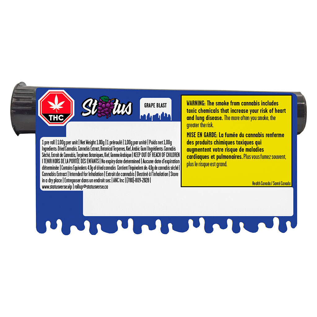 Grape Blast Liquid Diamond Infused Kief Coated Blunt - 