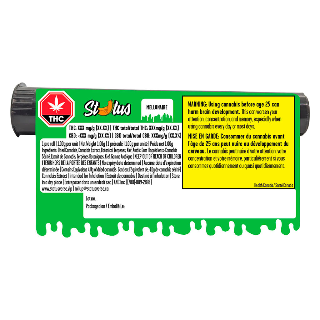 Mellonaire Liquid Diamond Infused Kief Coated Blunt - 