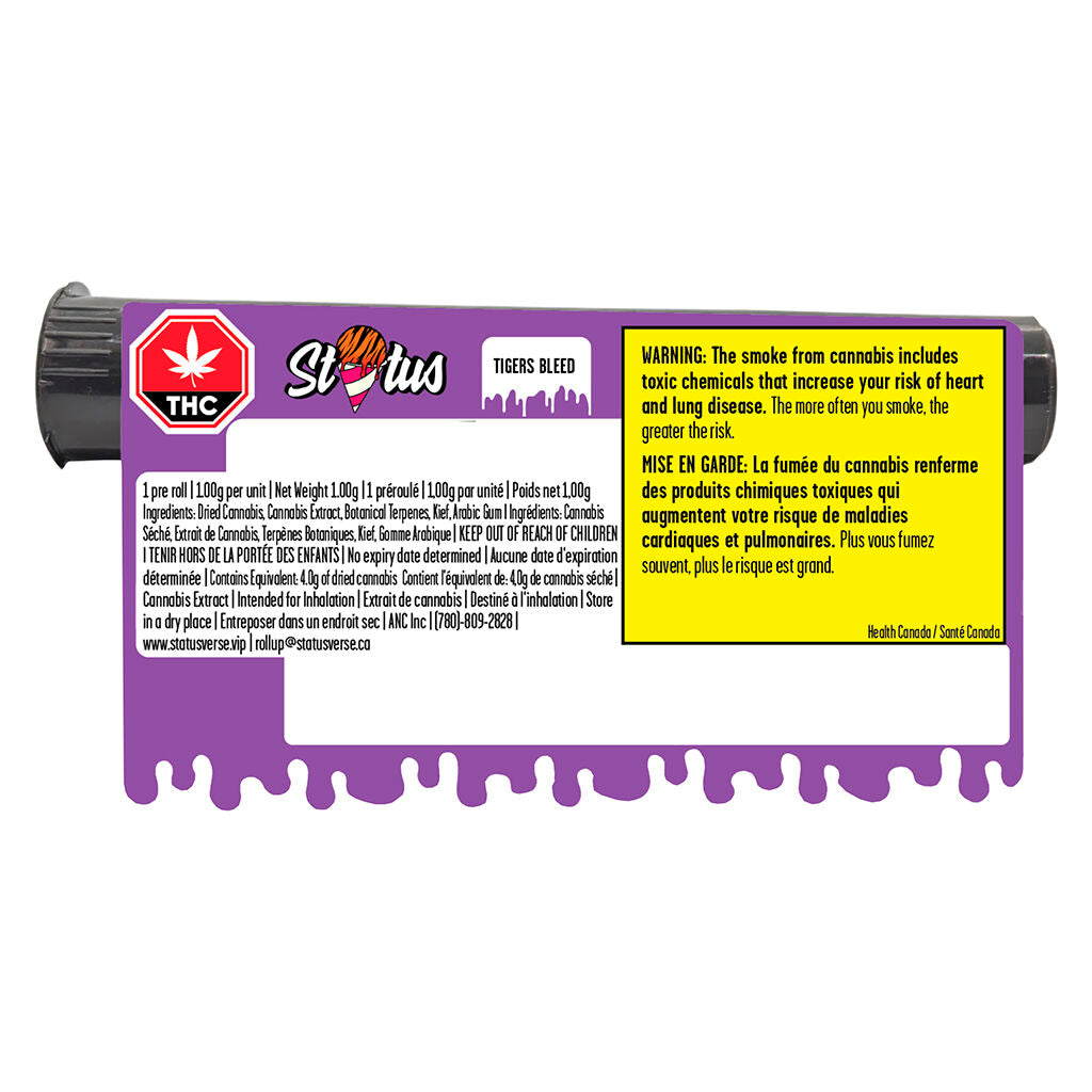 Tigers Bleed Liquid Diamond Infused Kief Coated Blunt - 