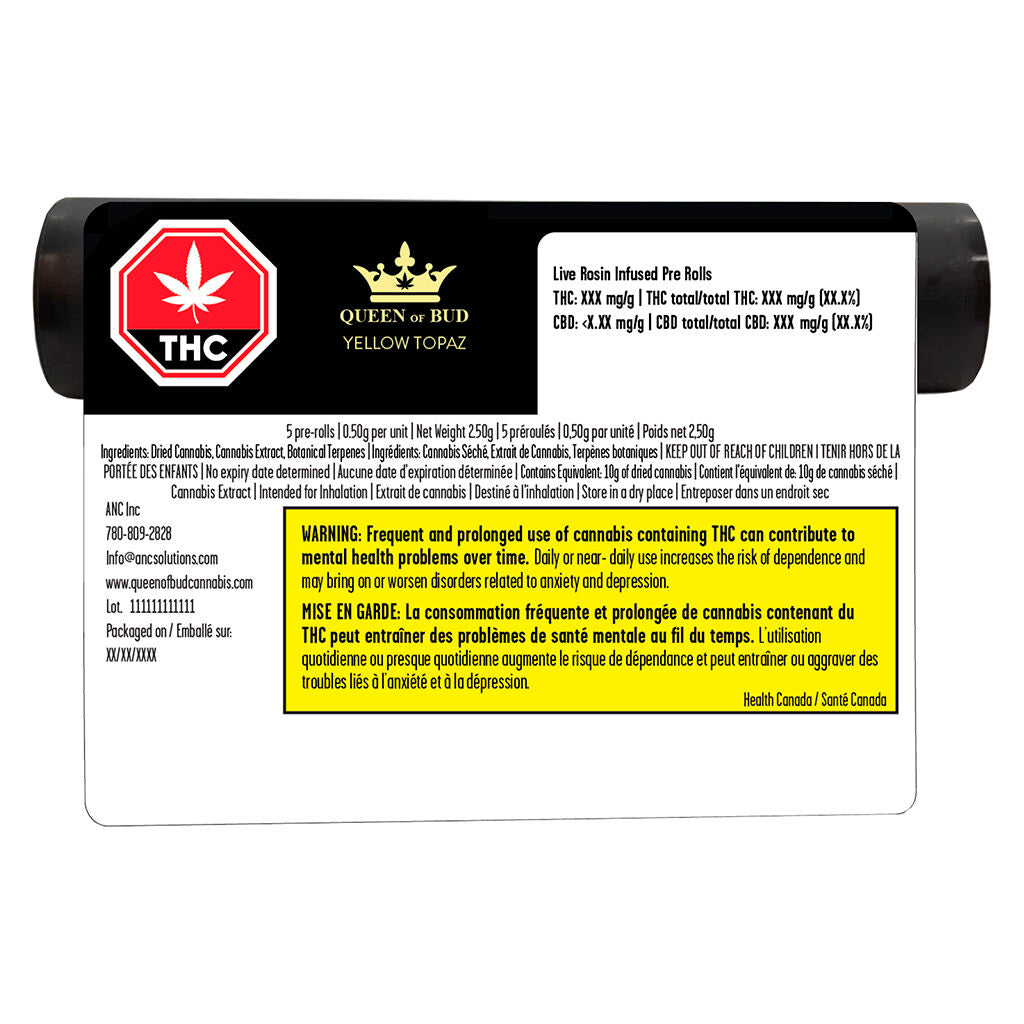 Yellow Topaz Live Rosin Mango Honey Infused Pre-Roll - 
