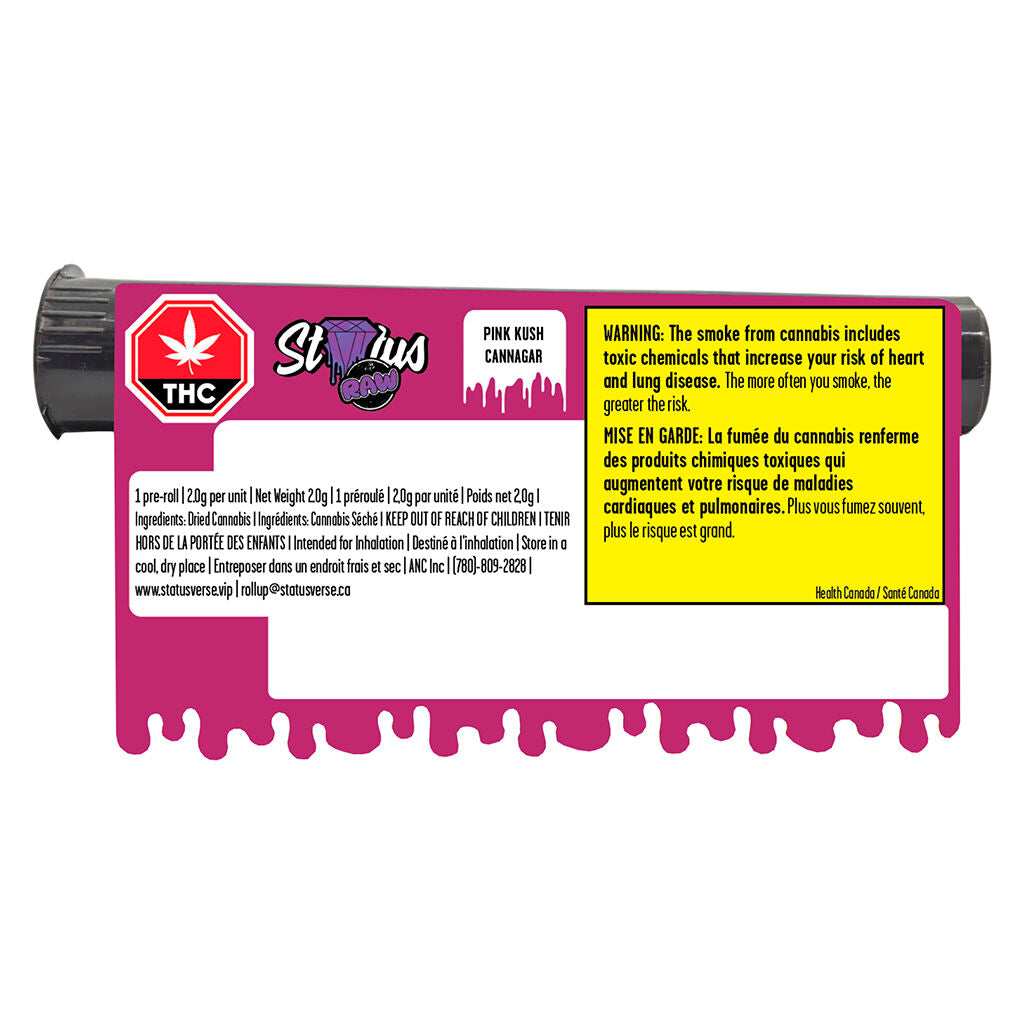 Pink Kush Cannagar Pre-Roll - 