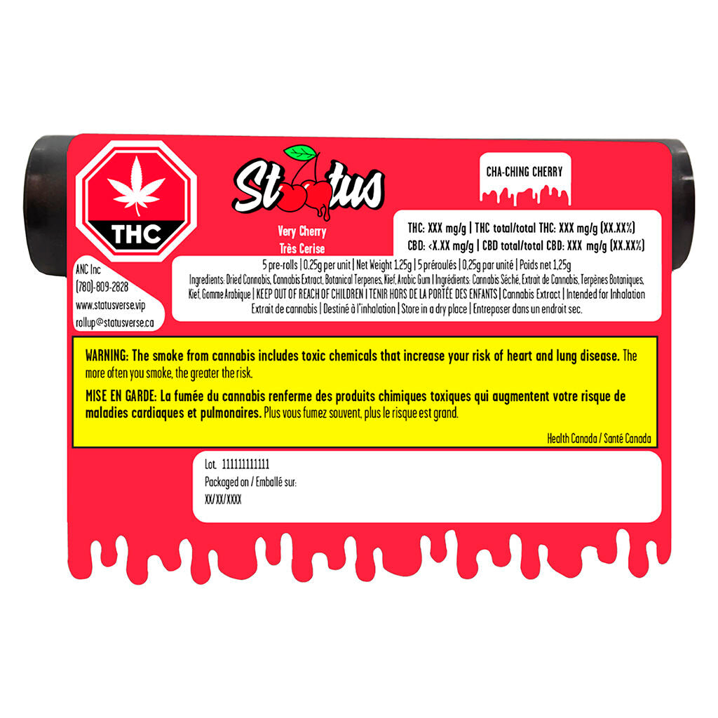 Cha-Ching Cherry Liquid Diamond Infused Kief Coated Pre-Roll