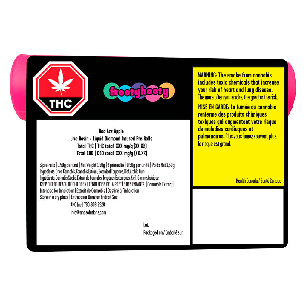 Bad Azz Apple Live Rosin + Liquid Diamond Infused Pre-Roll - 