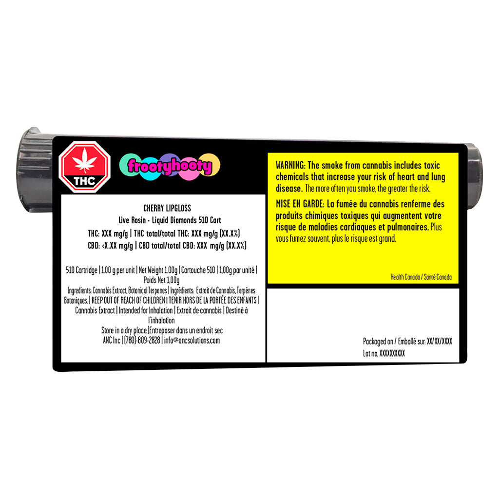Cherry Lipgloss Live Rosin + Liquid Dia 510 Thread Cartridge - 