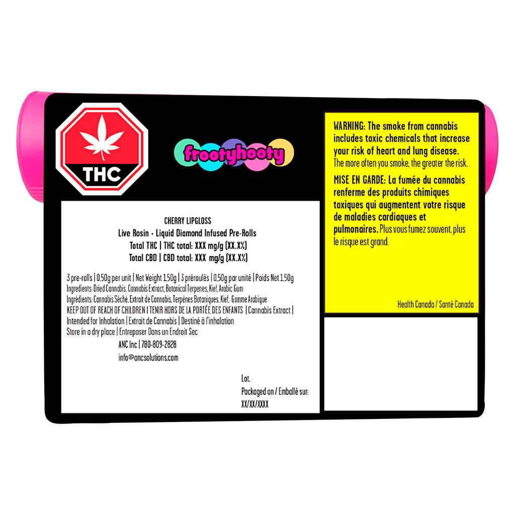 Cherry Lipgloss Live Rosin + Liquid Diamond Infused Pre-Roll - 