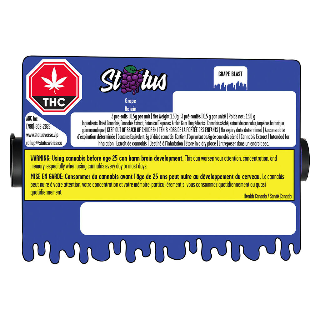 Grape Blast Liquid Diamond Infused & Diamond Coated Pre-Roll - 