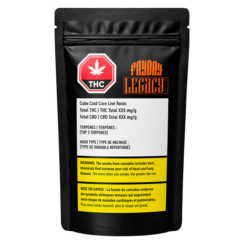 Cube de colophane vivante Cold Cure - FryDay Kush