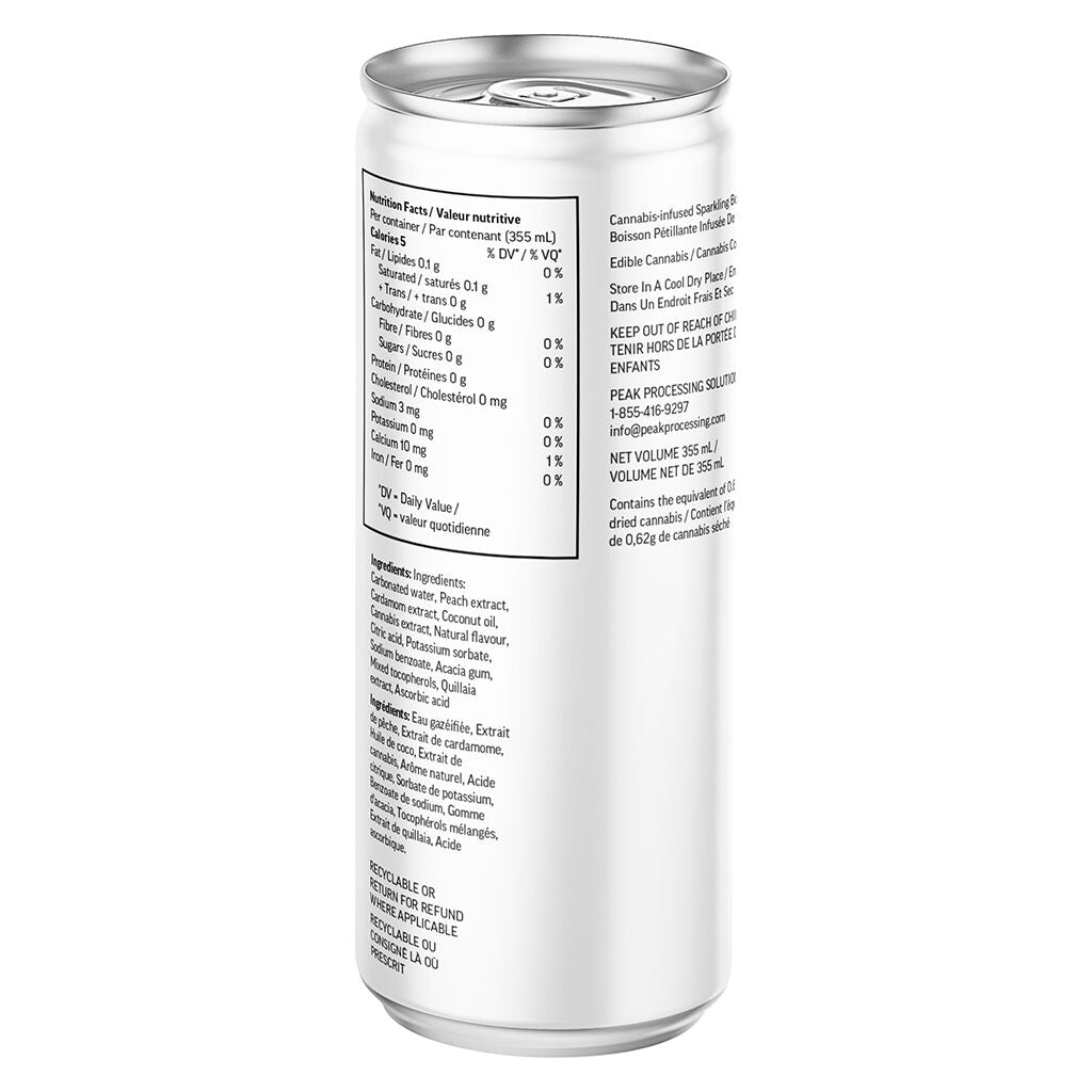 White Peach & Cardamom Sparkling Botanical Water - 