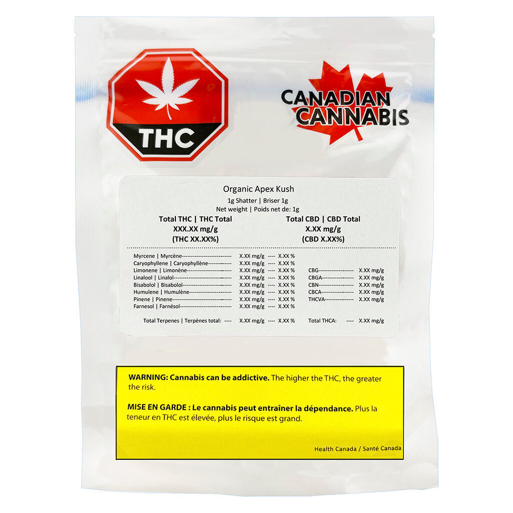 Ambre de cannabis Organic Apex Kush