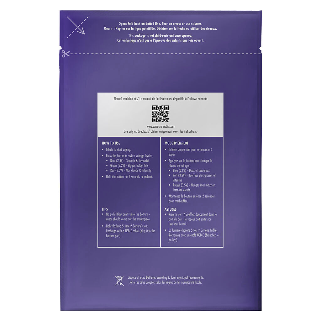 Versus Blackberry 'n' Cream Liquid Diamond Disposable Vape - 