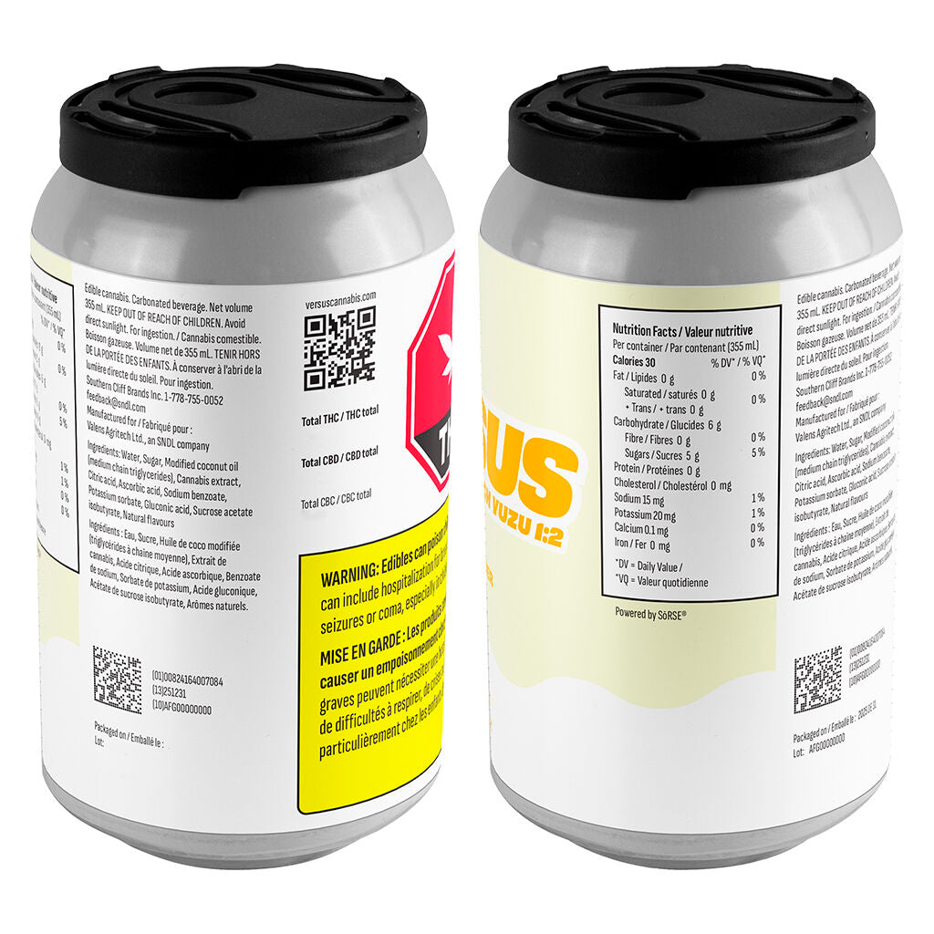 Peach Yuzu 1:2 THC/CBC Rapid Seltzer - 