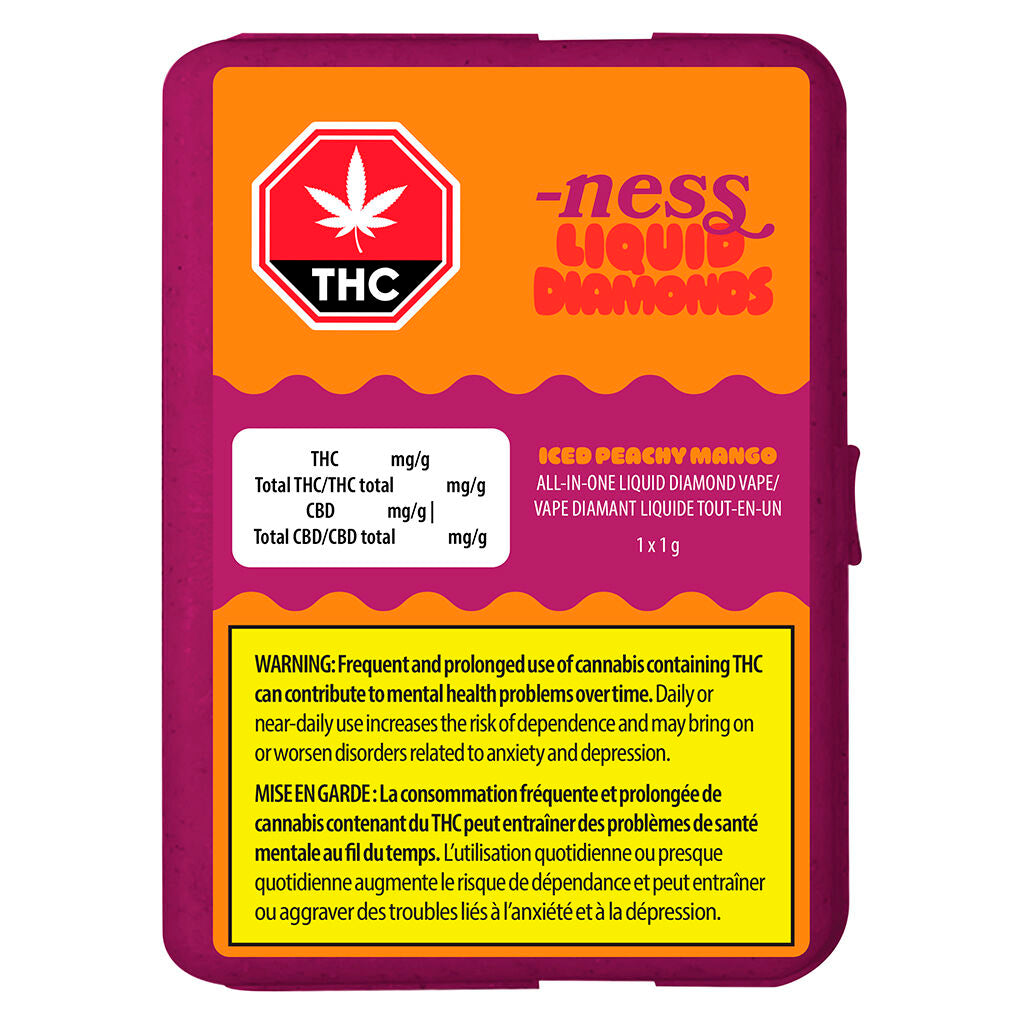 Iced Peachy Mango Liquid Diamonds AIO Vape - 