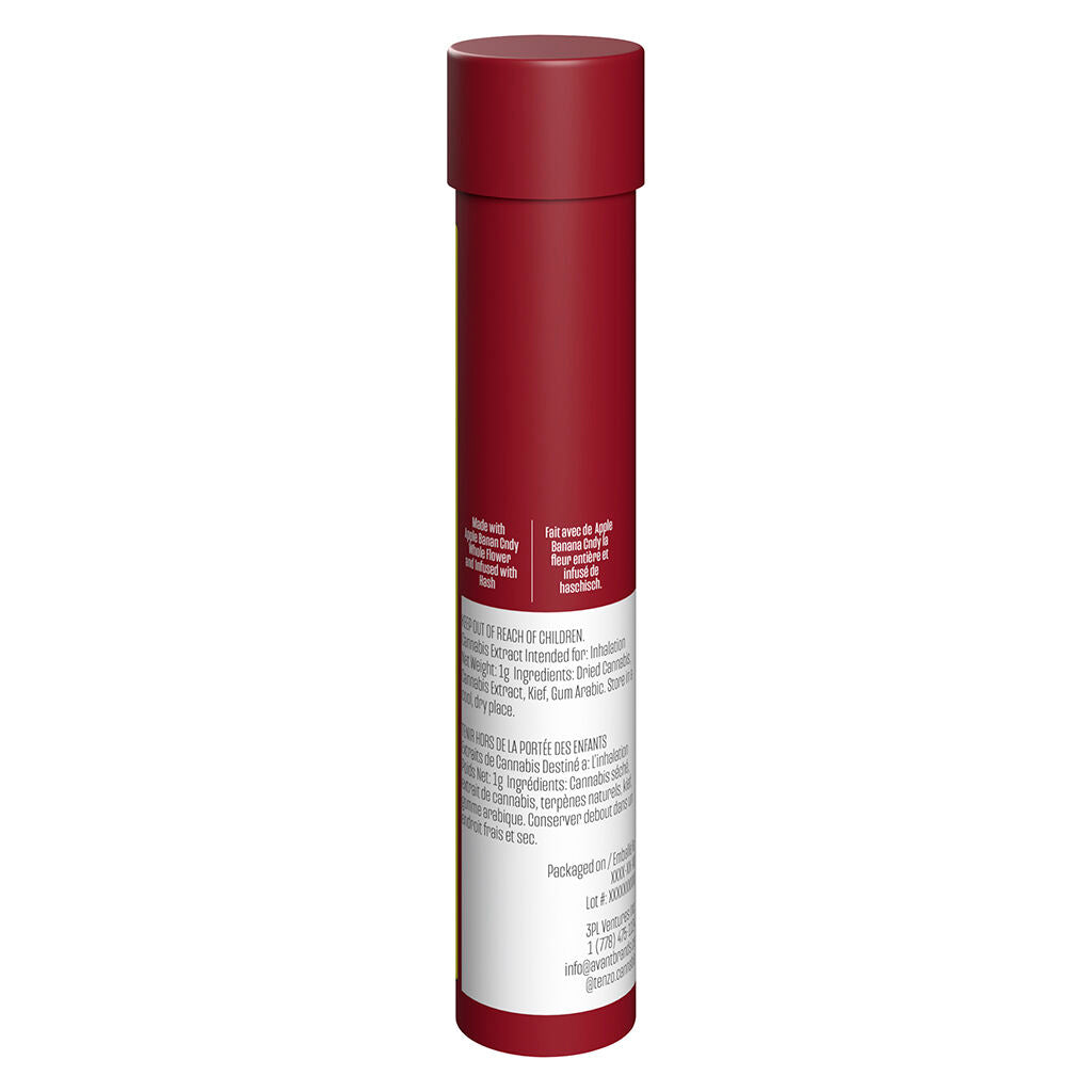 ABC (Apple Banana Cndy) Hash & Glass Tipped Infused Pre-Roll - 